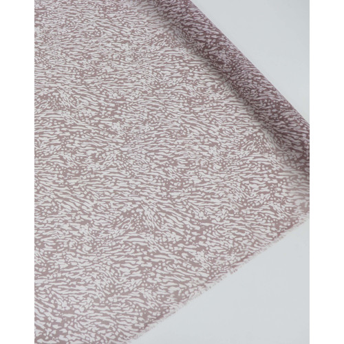 Tecido Crepe Chiffon Italiano Toque de Seda Animal Print Branco e Nude