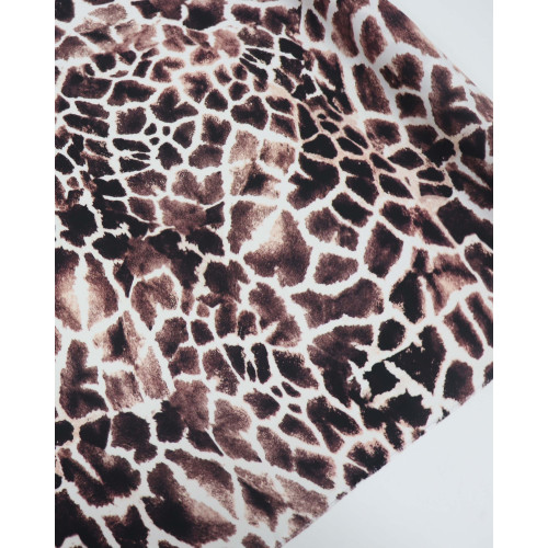 Tecido Viscose Italiano Animal Print Tons de Marrom