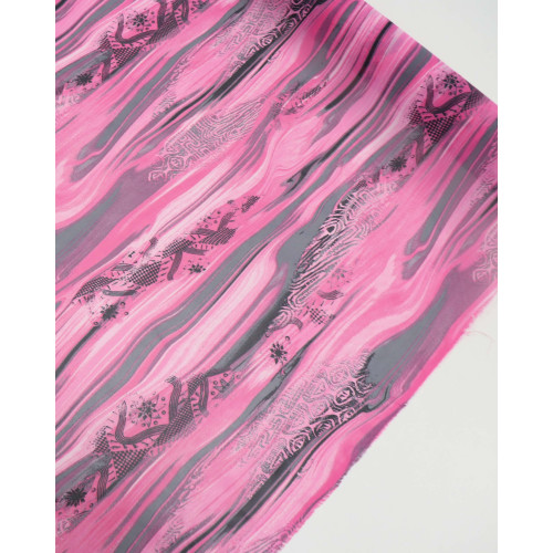Tecido Crepe Chiffon Italiano Saturno Rosa