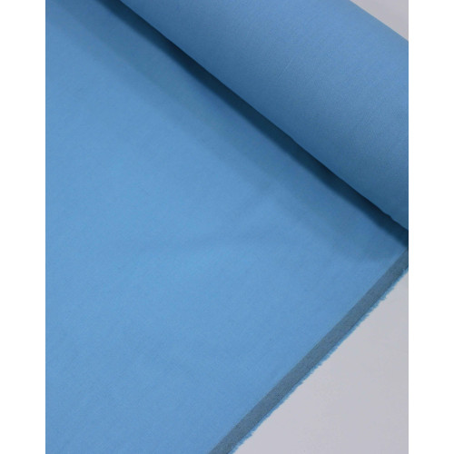 Tecido Linho Misto Rústico com Elastano Azul Claro