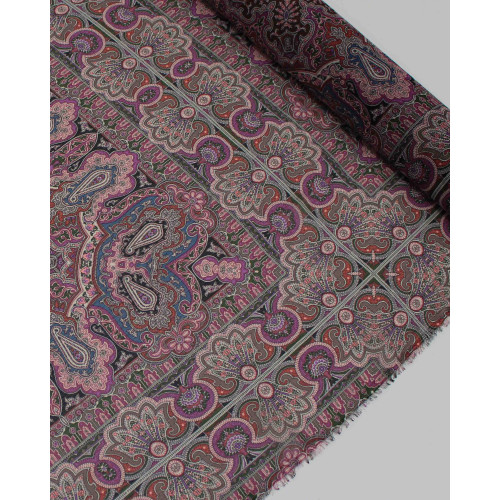 Tecido Crepe Chiffon Italiano Texturizado Estampa Lenço Boho Chique