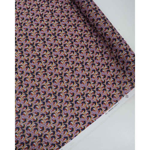 Tecido Crepe Chiffon Texturizado Italiano Mico Estampa Rosa