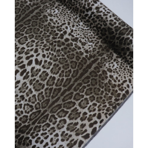 Tecido Suede Grosso Italiano Animal Print Tons de Marrom