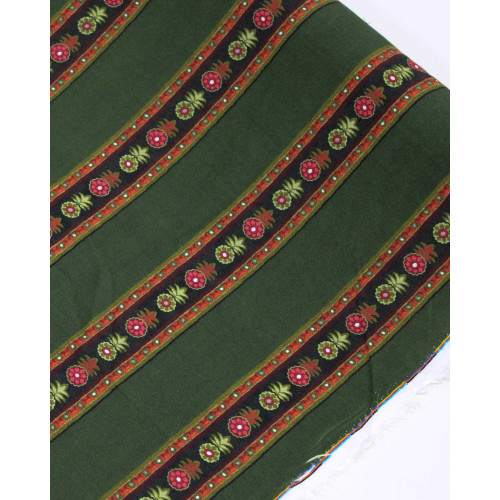 Tecido Viscose Premium Listras em Abacaxi Colorido e Verde Militar