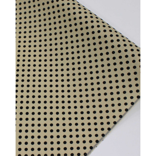 Tecido Linho Misto Poá Preto e Bege