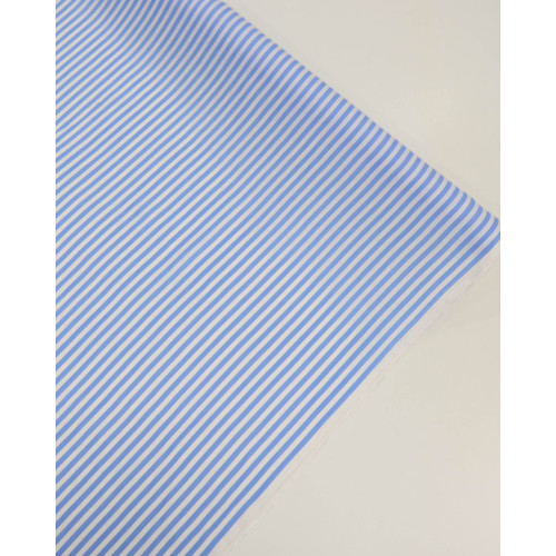 Tecido Viscose Texturizada Listrado Azul e Branco