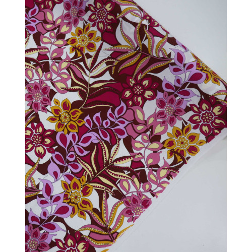 Tecido Viscose Estampa Boho Floral Colorido (1.3m)