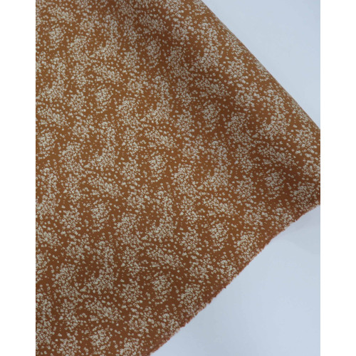 Tecido Viscose Micro Liberty Creme e Caramelo