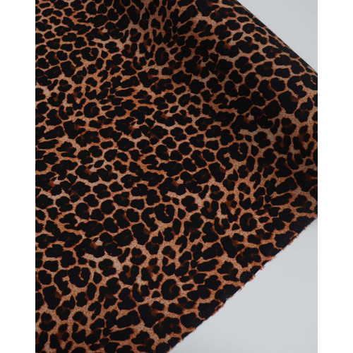 Tecido Viscose Animal Print Clássico Terracota