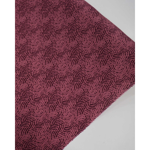 Tecido Viscose Estampa Digital Vinho e Rosa
