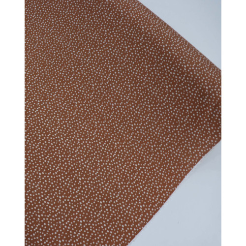 Tecido Viscose Texturizada Micro Pingos Creme e Argila