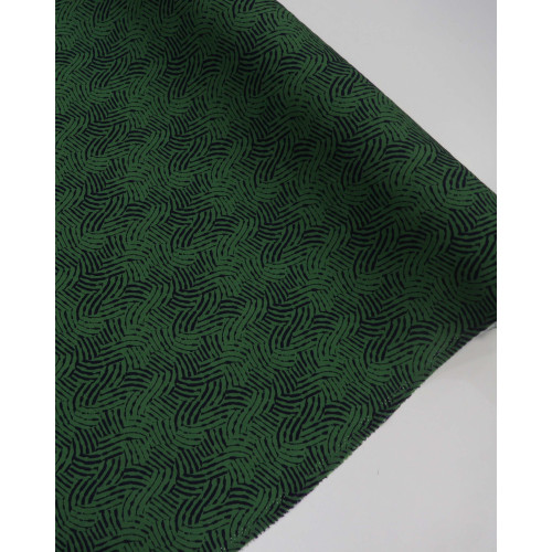 Tecido Viscose Estampa Digital Preto e Verde