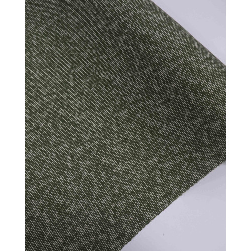 Tecido Viscose Texturizada Micro Pingos Irregulares Creme e Verde Musgo (1m)