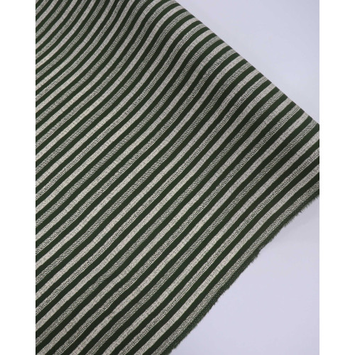Tecido Viscose Listras Estampadas Creme e Verde (1.5m)