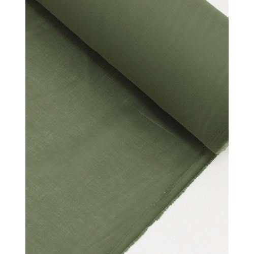 Tecido Cambraia de Algodão Verde Militar