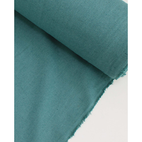 Tecido Linho Misto Rústico Verde Acinzentado