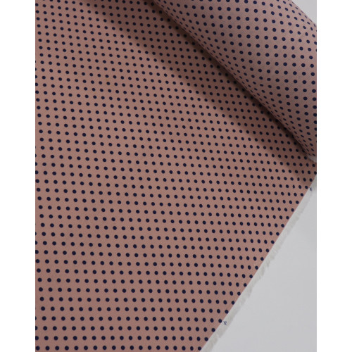 Tecido Crepe Bubble Micro Poá Azul Marinho e Rosé (1.1m)