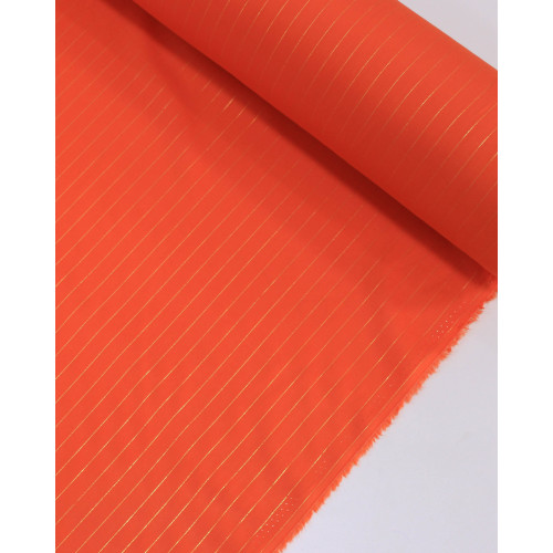 Tecido Viscose com Lurex Laranja Neon