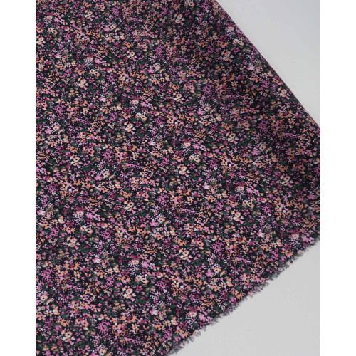 Tecido Viscose Fina Micro Liberty Colorido e Preto