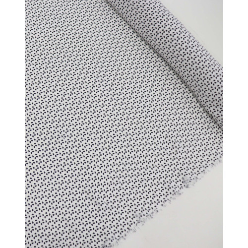 Tecido Viscose Italiano Micro Formas Geométricas P/B
