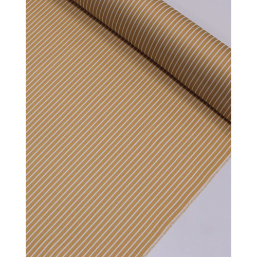 Tecido Micro Fibra de Alfaiataria Italiano Listras Finas Branco e Palha