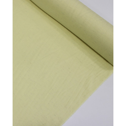 Tecido Linho Panama Leve Amarelo Manteiga