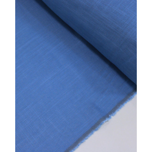 Tecido Linho Misto Texturizado Azul Céu
