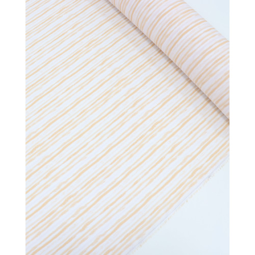 Tecido Crepe Koshibo leve Listrado Tons de Laranja