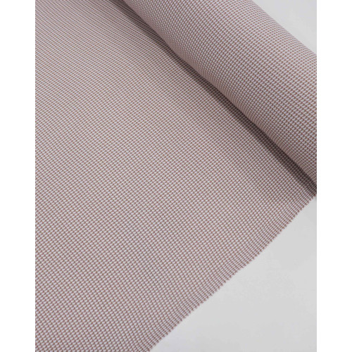Tecido Crepe de Alfaiataria Micro Geométrico Nude e Branco