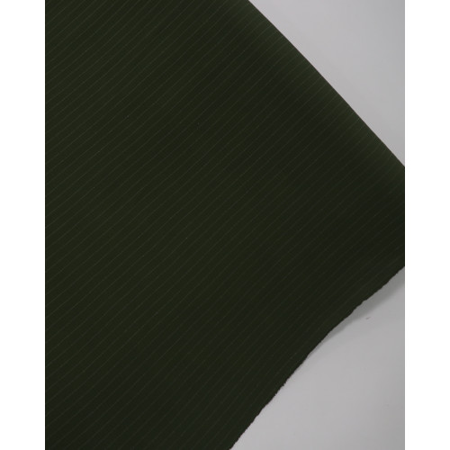 Tecido Crepe Duna Risca de Giz Branco e Verde Militar