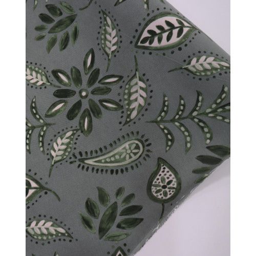 Tecido Crepe Koshibo Leve Ramos e Cashmere Tons de Verde