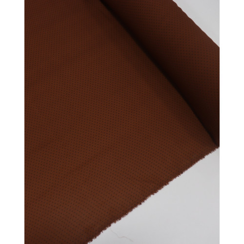Tecido Crepe Koshibo Leve Polka Dots Preto e Marrom