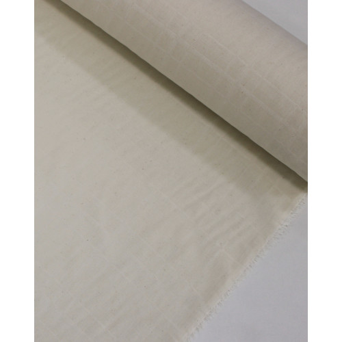 Tecido Tricoline Xadrez Triplo Maquinetado Offwhite