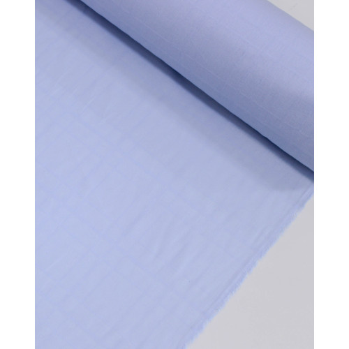 Tecido Tricoline Xadrez Triplo Maquinetado Azul Bebê