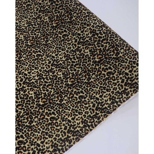 Tecido Viscose Texturizada Animal Print Clássico Amarelo Manteiga