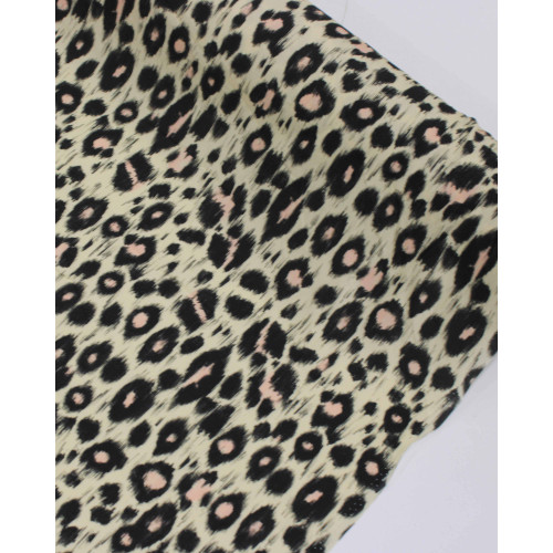 Tecido Viscose Premium Animal Print Preto e Amarelo Requinte