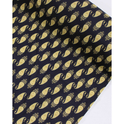 Tecido Tricoline Premium com Elastano Cashmeres Dourados e Preto