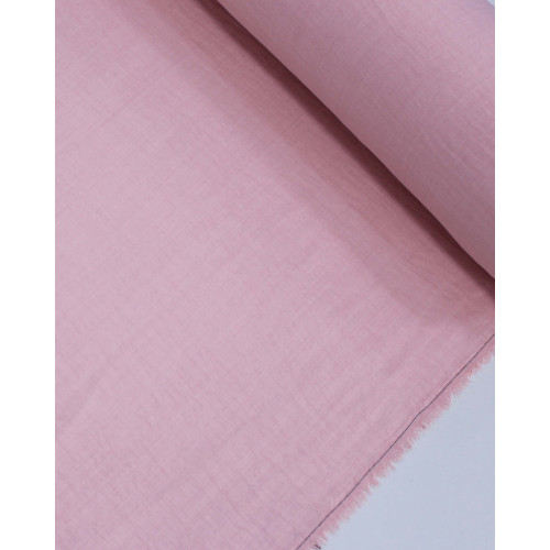 Tecido Crepe Duna Texturizado Rosa Bebê