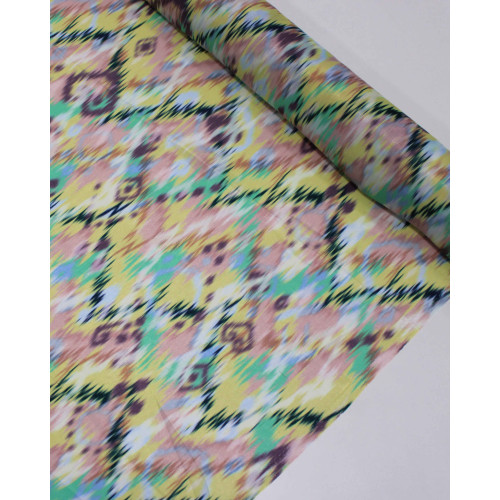 Tecido Crepe Silk Italiano Tie Dye Desfocado Tons Pastéis