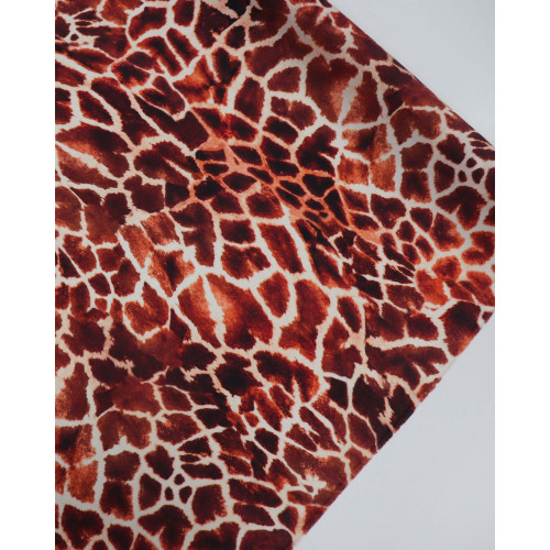 Tecido Viscose Italiano Animal Print Tons Quentes