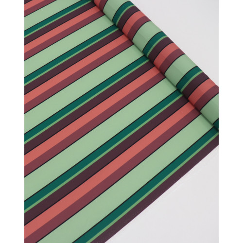 Tecido Crepe de Alfaiataria Italiano Multi Listras Tons Terrosos