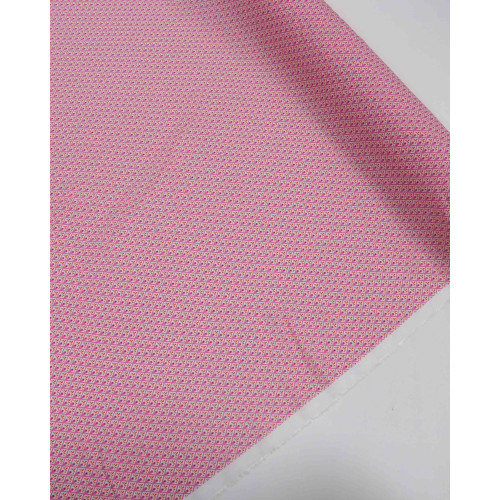 Tecido Viscose Italiano Micro Estampado Geométrico Vermelho e Rosa