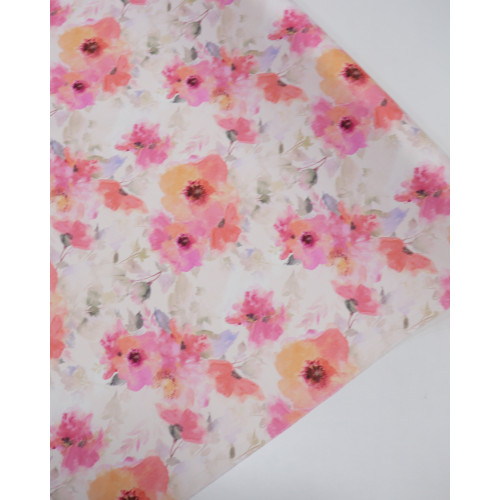 Tecido Sarja Italiano Tapete Floral Tie Dye Tons Pastéis