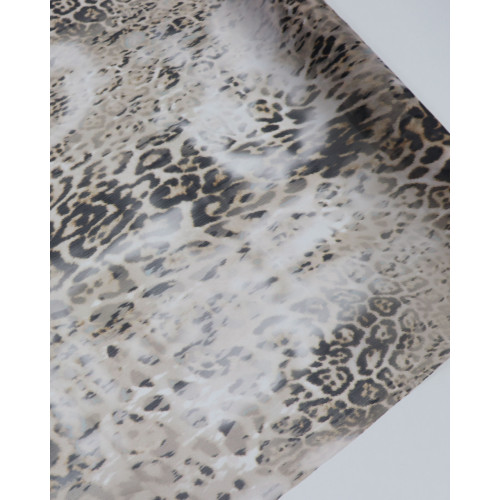 Tecido Crepe Chiffon Italiano Animal Print Clássico Estonado