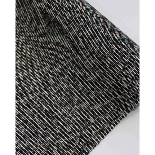 Tecido Viscose Texturizada Micro Pingos Irregulares Bege e Preto