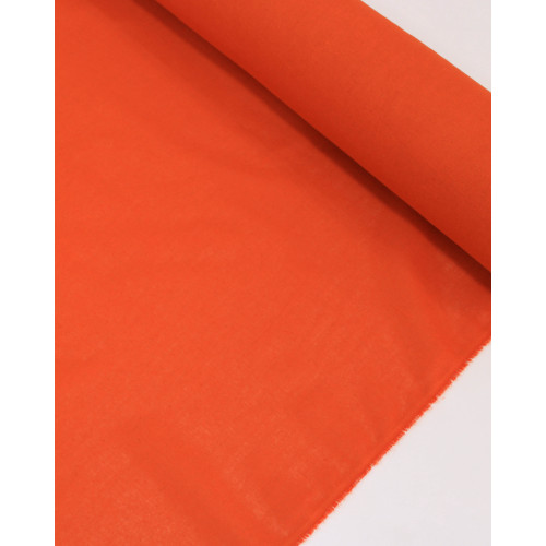 Tecido Linho Misto Laranja Vibrante