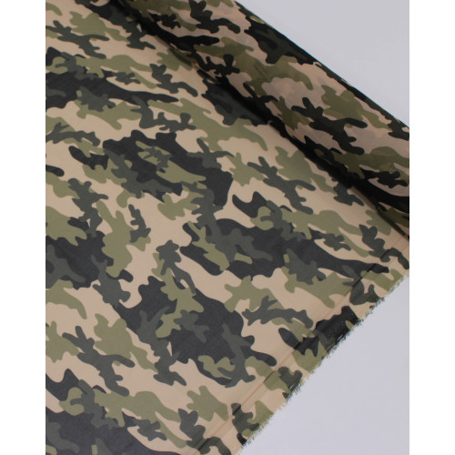 Tecido Crepe Chiffon Italiano Estampa Camuflada