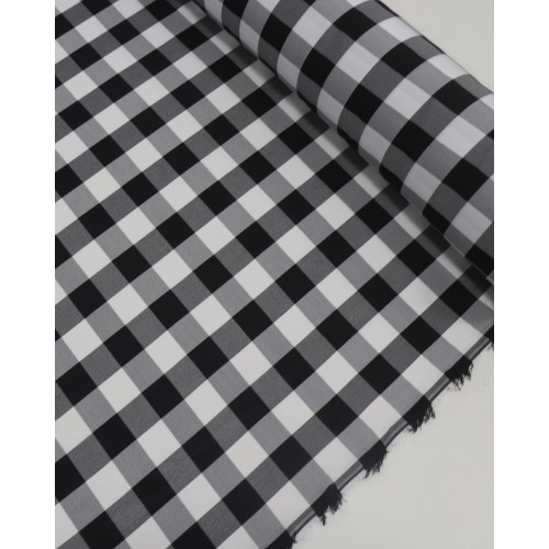Tecido Oxford Quadriculado Branco e Preto