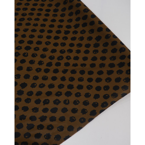 Tecido Viscose Italiano Animal Print Preto e Marrom