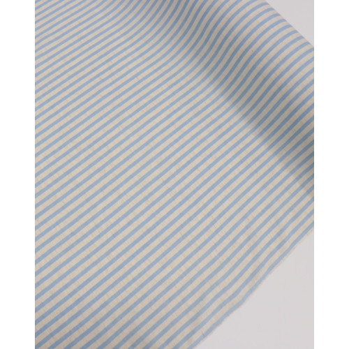 Tecido Linho Misto Ipanema Listrado Azul e Cru